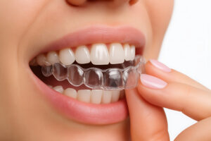 インビザラインですきっ歯を治療した女性