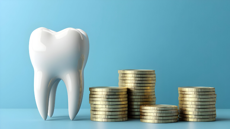 審美歯科で前歯をきれいにする場合の費用のイメージ