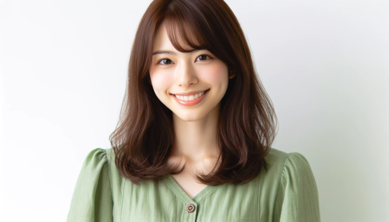 ホワイトニングをした美しい歯でほほ笑む女性