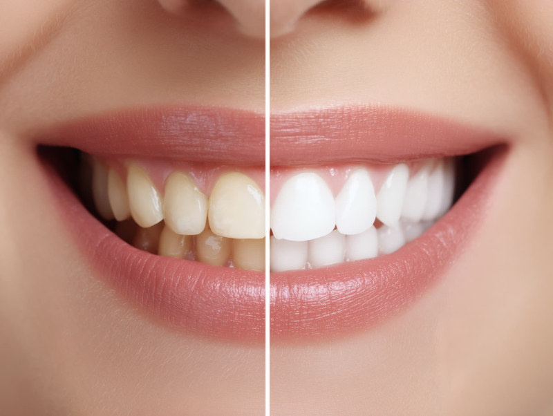 ホワイトニングをした前後のイメージ