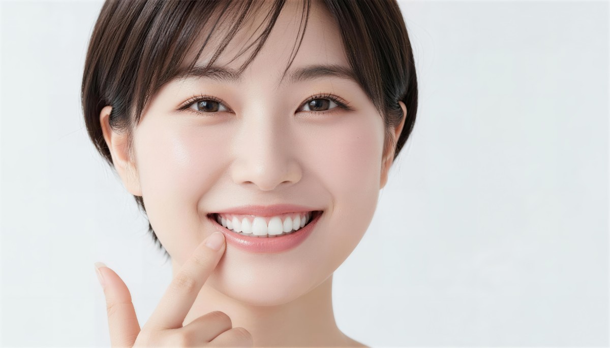 綺麗な歯を保っている女性